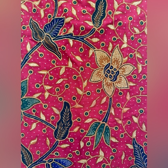 Vintage Theo Red Floral Vest Size Medium - Picture 5 of 5